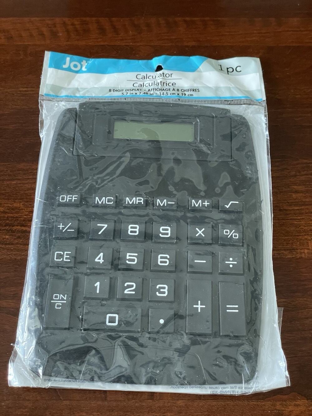 Jot Calculator Large 8 Digit Display Jumbo Keys New With Tag